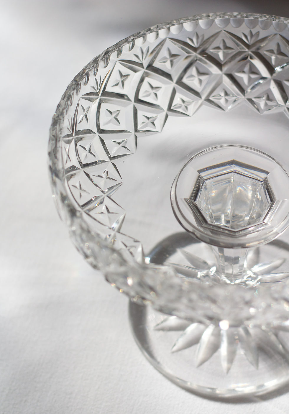 Thumbnail: Vintage Crystal Glass Bon Bon Dish