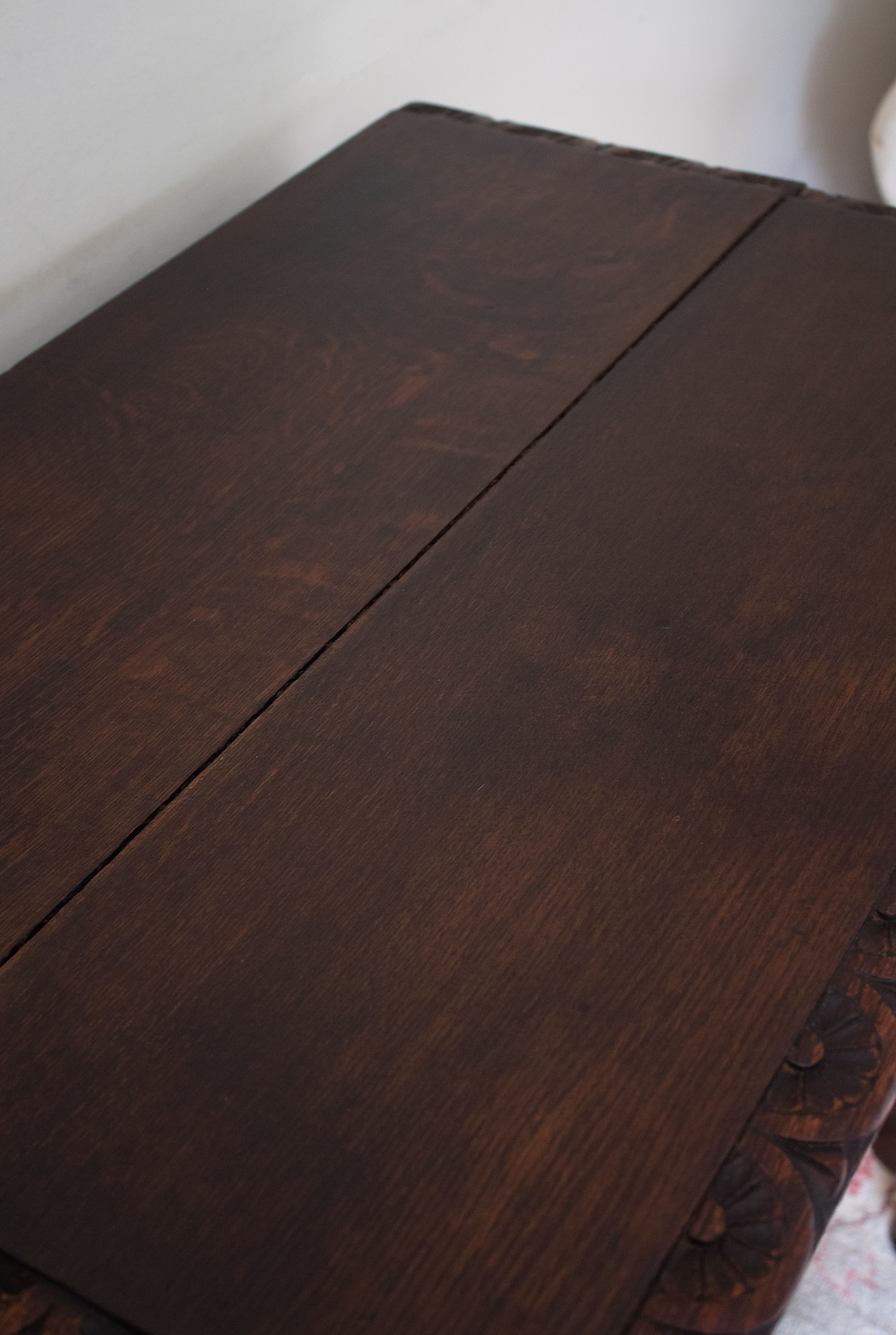 Thumbnail: Victorian Oak Carved Side Table