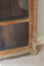 Thumbnail: Vintage Indian Distressed Brown Slim Wall Cabinet