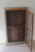 Thumbnail: Vintage Indian Distressed Brown Slim Wall Cabinet
