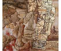 Tournament nr.1 | Gheorghe Negru | 90 x 100 cm | Mixed media on cardboard | Europe's art