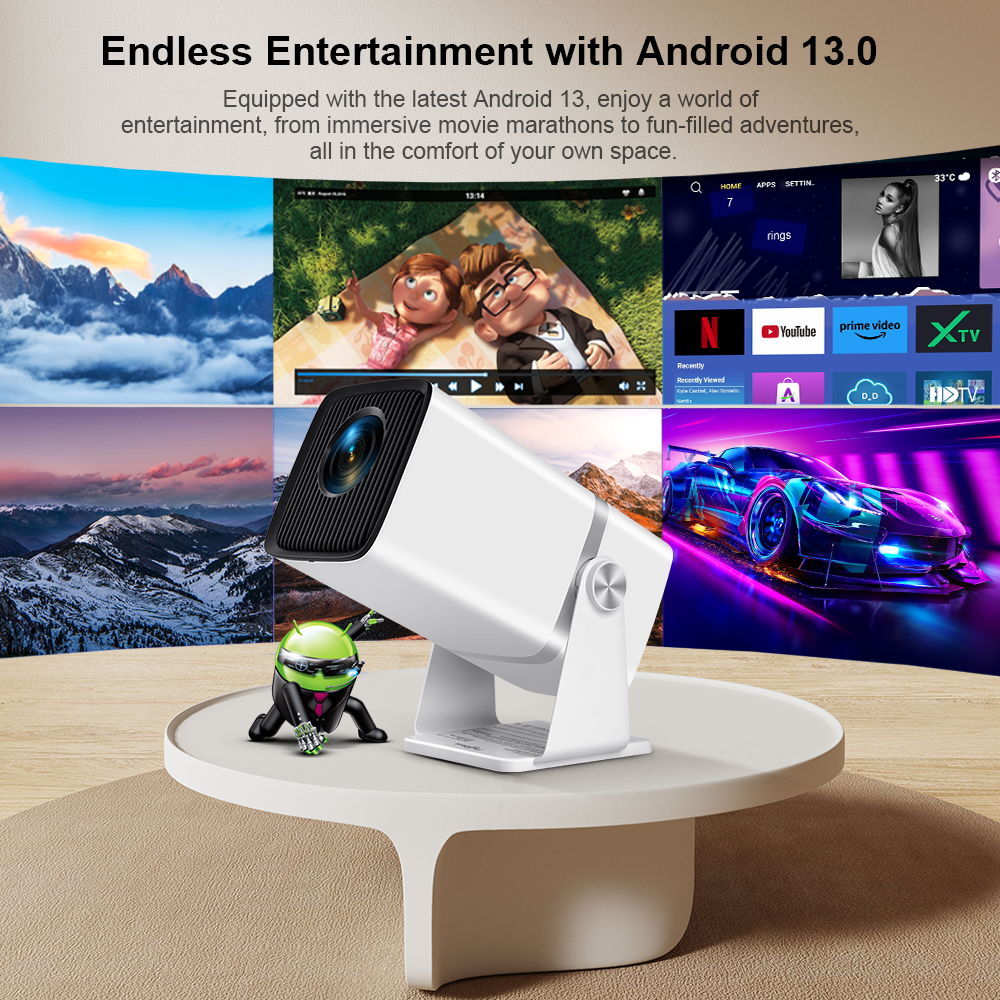 Projetor ThundeaL 4K Full HD com Android, Wi-Fi e 3D