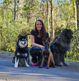 Trainer Tessa with her dogs