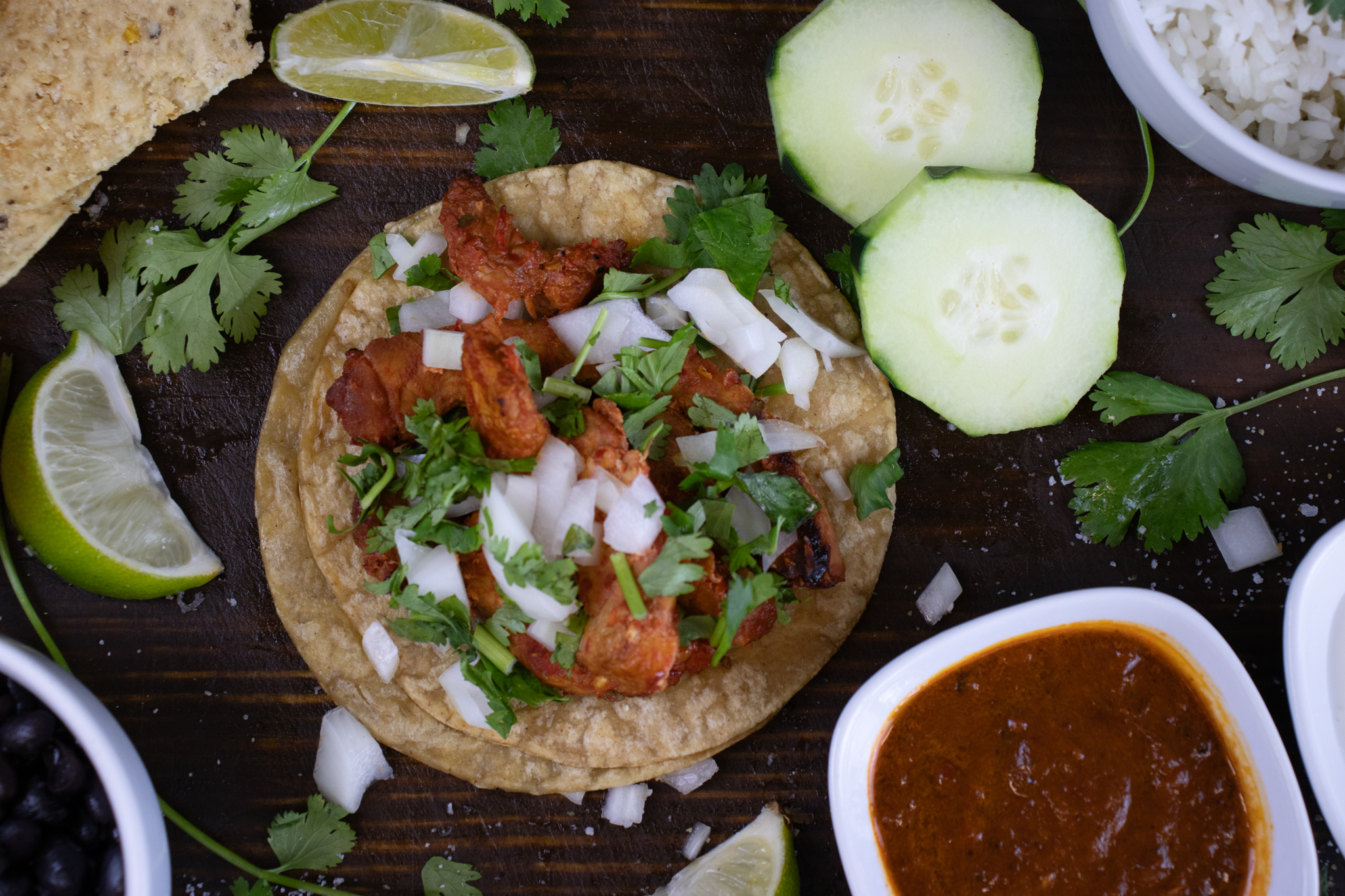 Arranged Food and Objects