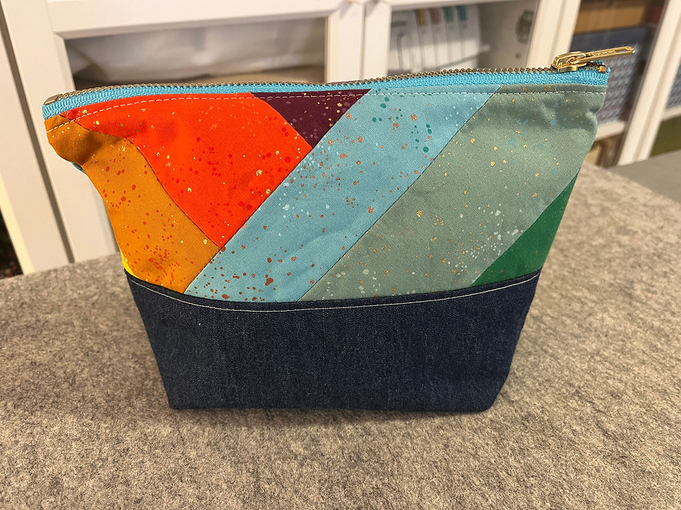 Speckled Stripes Zipper Pouch