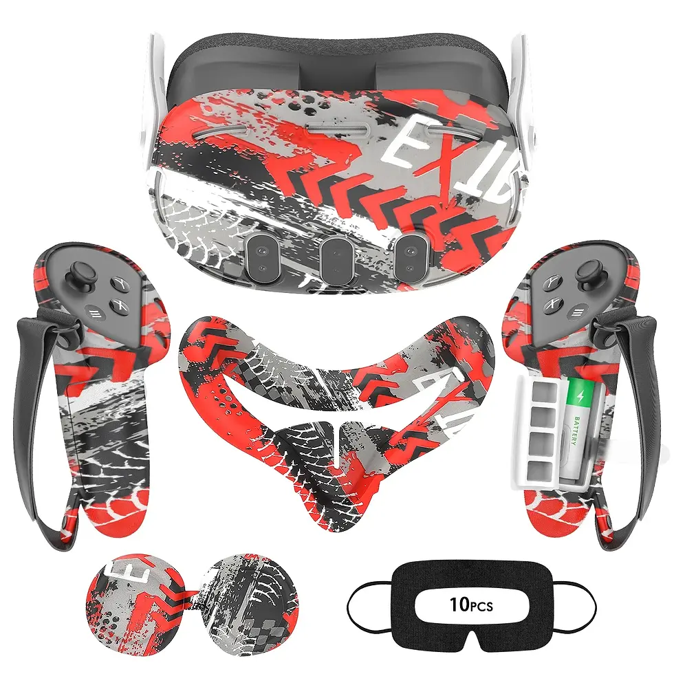 Thumbnail: For Oculus Quest 3 Silicone Protective Cover Controller Case VR Headset Grip Pro