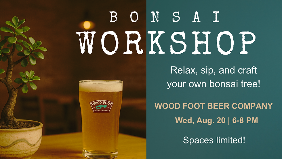Zen Den Bonsai Workshop at Wood Foot Beer Company
