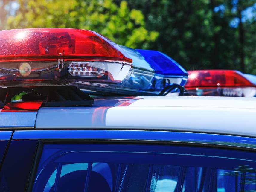 Police car lights