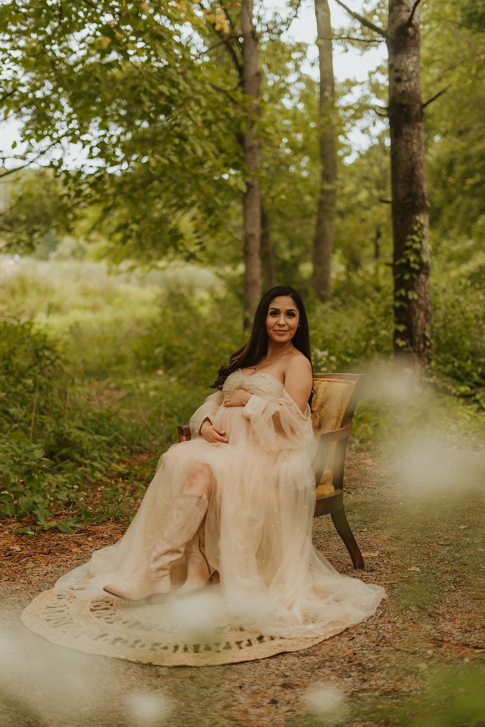 Tan Pearl Gown