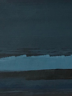 Ocean - wave - inspiration île d'Yeu- contemporaryart painting black blue petit format