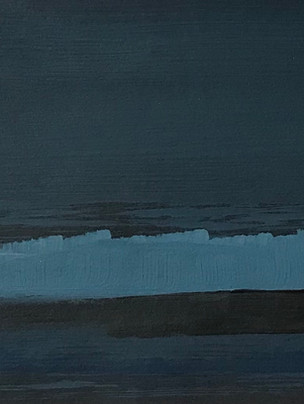 Ocean - wave - inspiration île d'Yeu- contemporaryart painting black blue petit format