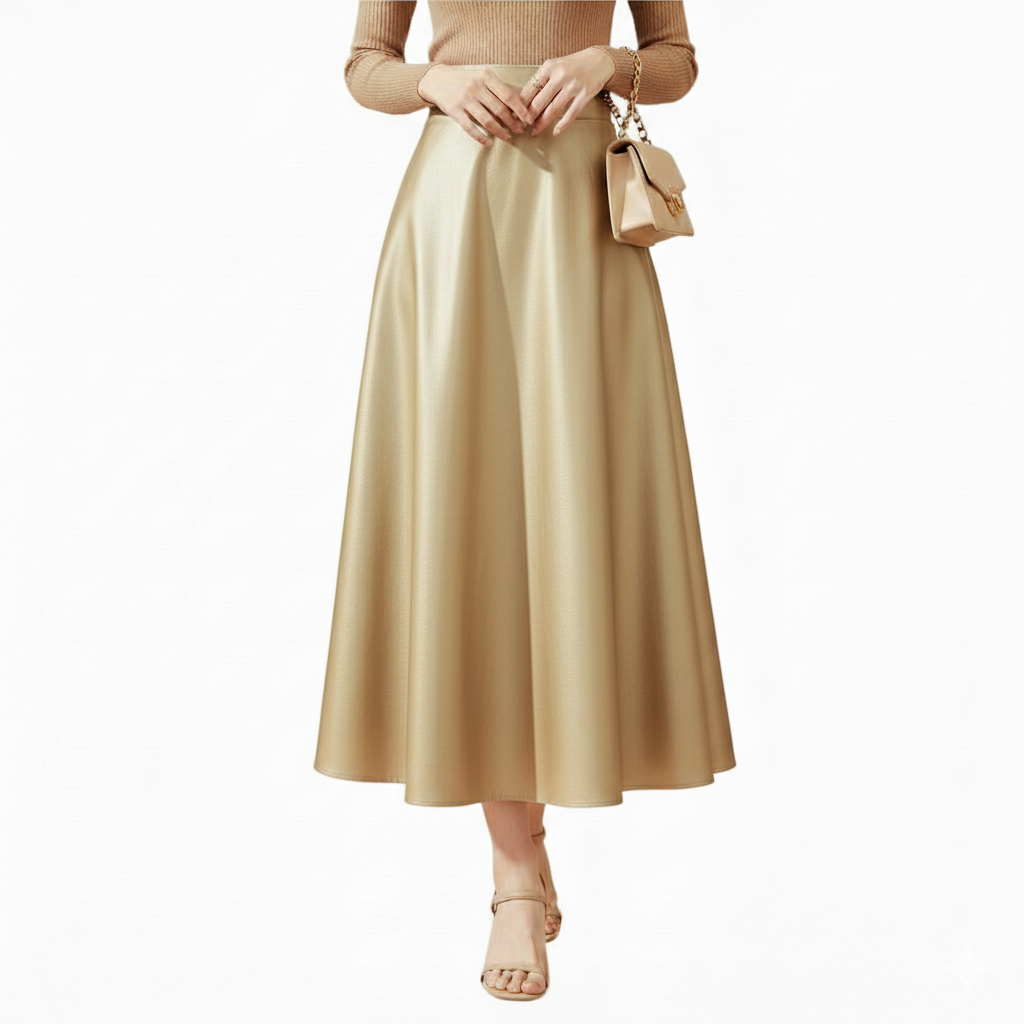 Bridal Satin Maxi Balloon-Skirt