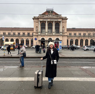 Ivankally in front of the Zagreb railway station