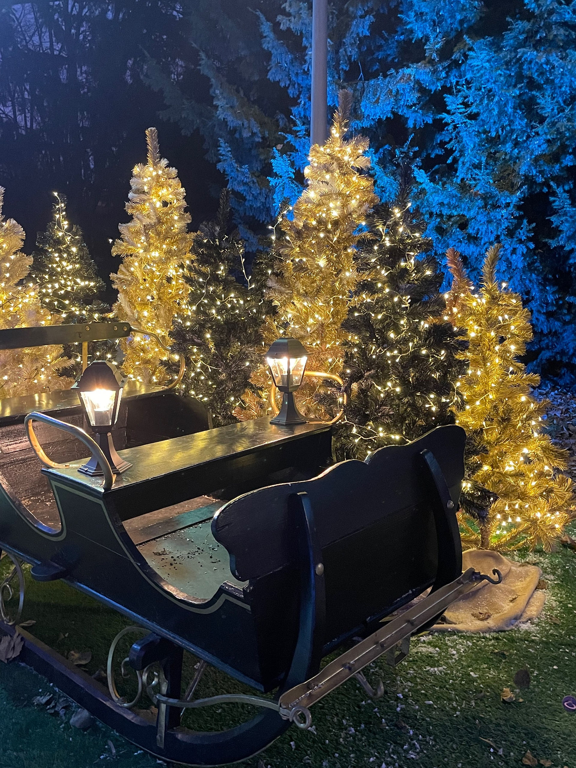 Advent in Zagreb - installation of a sleigh