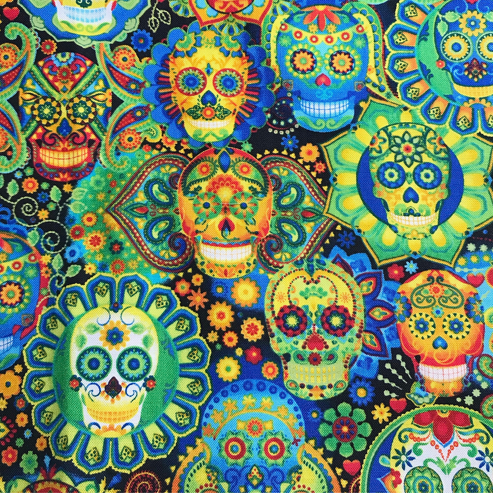 Thumbnail: Bright Sugar Skulls Bow Tie For Roosters and Drakes