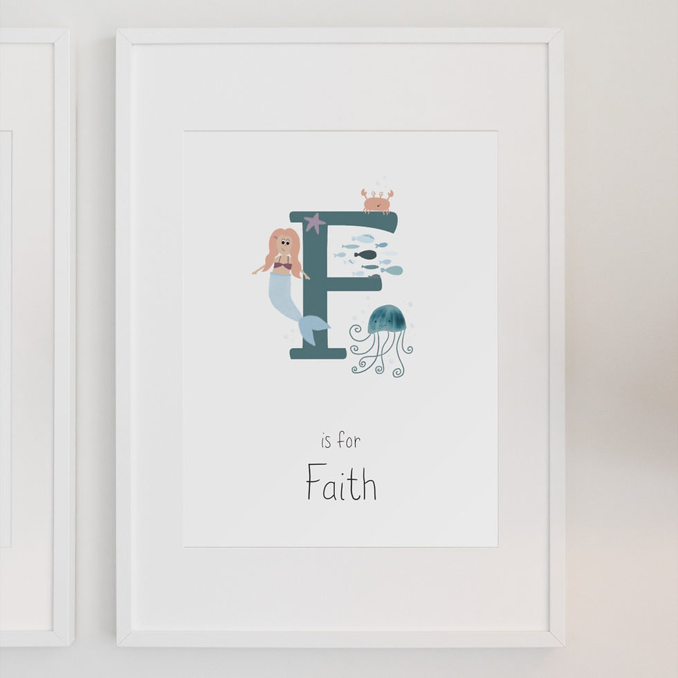 Thumbnail: Personalised Digital Art Print - Under The Sea