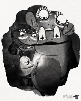 Kidlit art spot illustration monster