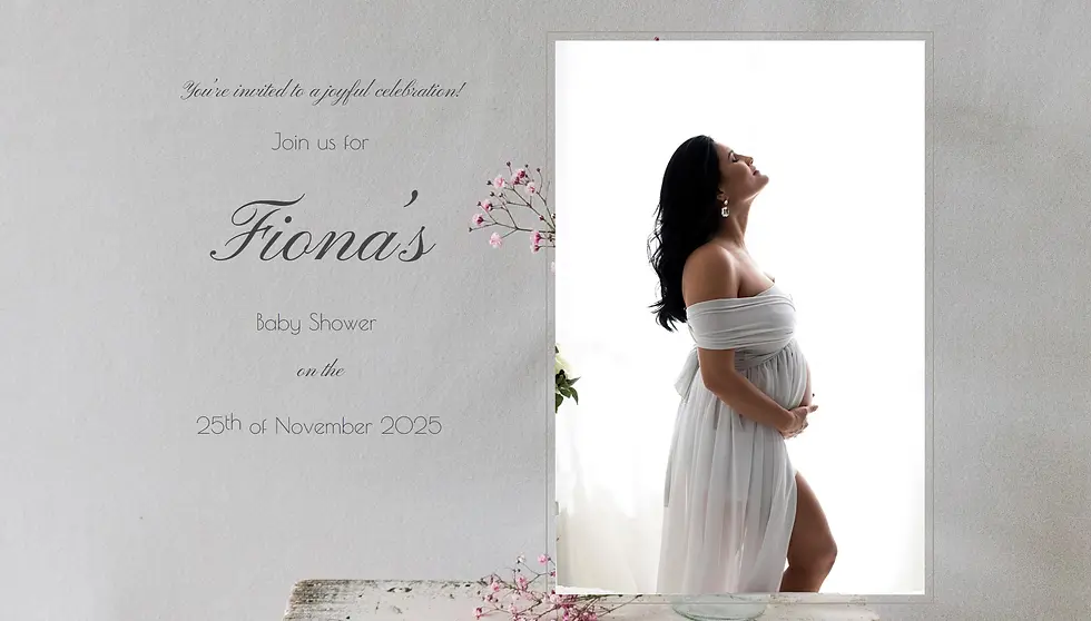 Blossom in bliss Digital Baby shower Invitation
