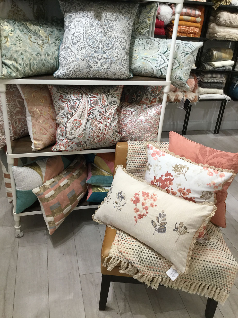 Spring Blush Pillow Display
