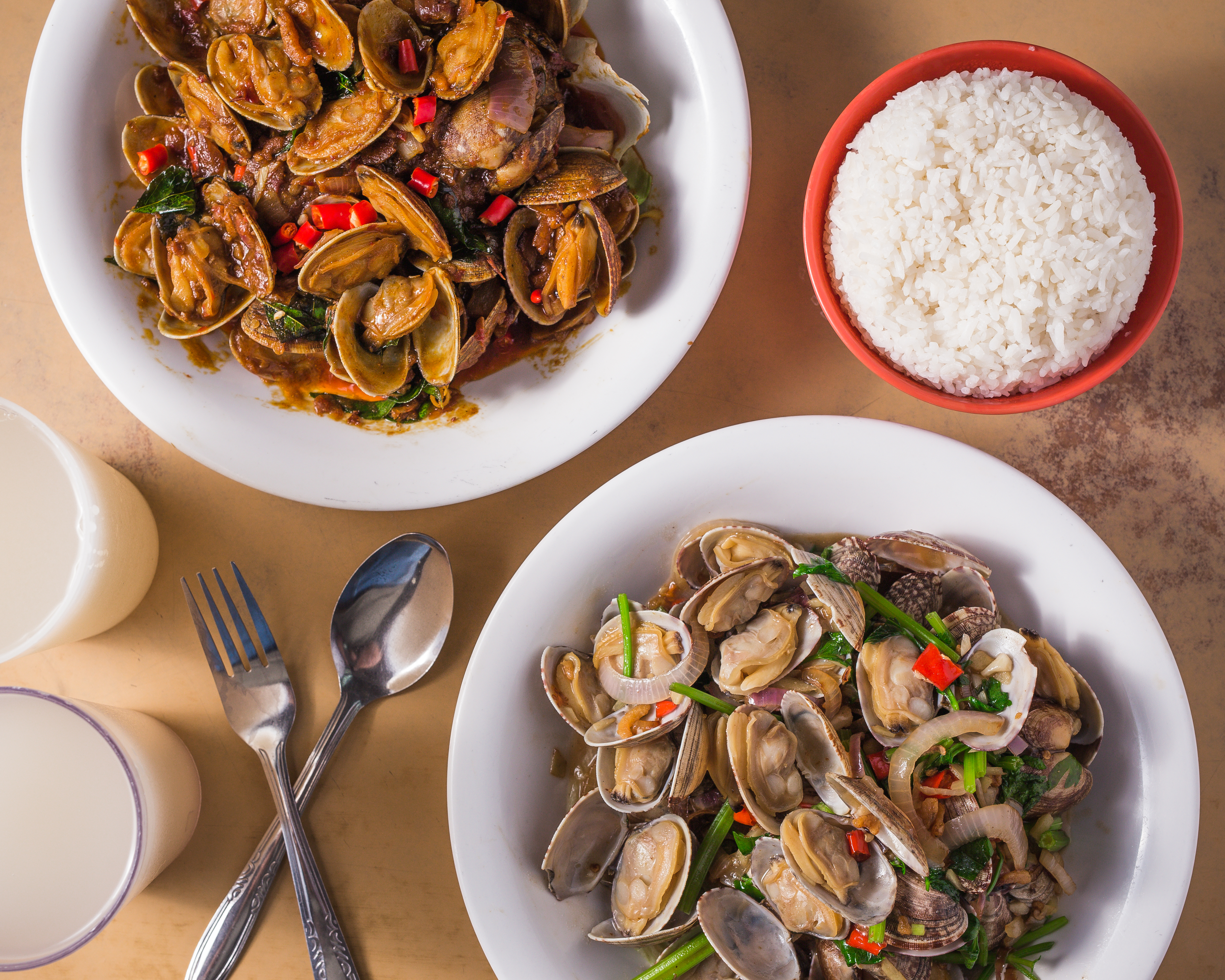Arranged Food and Objects