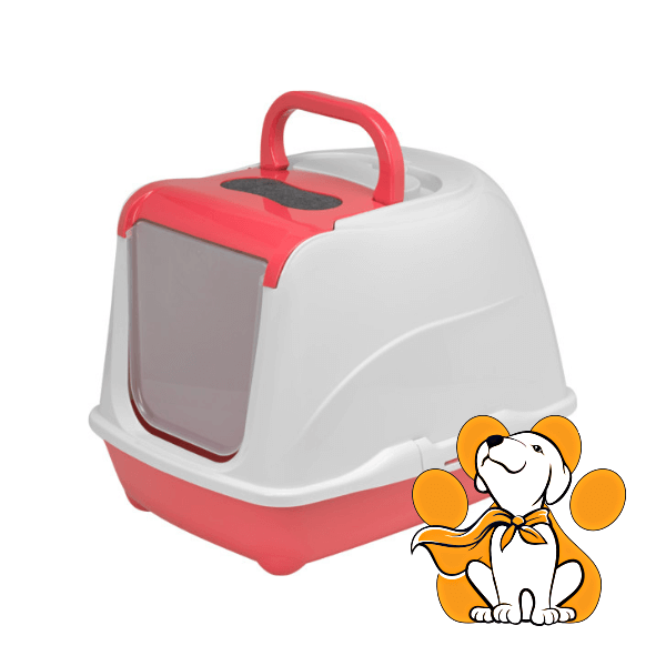 Thumbnail: Moderna Flip Cat Large Spicy Coral 50cm, Zatvoreni Toalet Za Mačke Sa Filterom