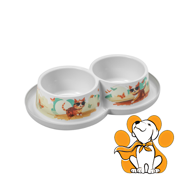 Thumbnail: Moderna Trendy Dinner Small Indy&Louise 2x350ml, Dupla Činija Za Mačke