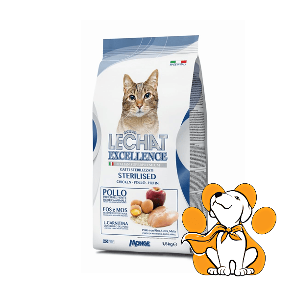 LeChat Excellence Sterilised Chicken 1.5kg, Suva Hrana Za Sterilisane Mačke