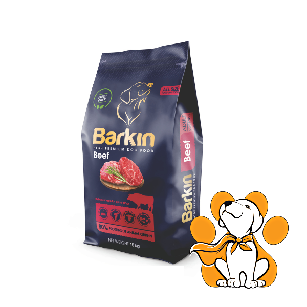 Barkin High Premium Beef 15kg, Hrana U Granulama Na Bazi Govedine Za Odrasle Pse