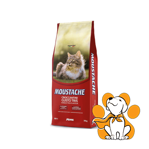 Moustache Cat Tris Flavour with Fish, Chicken and Beef 20kg, Hrana Za Mačke