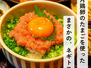 若月鶏卵の卵を使った【まさかの、ネギトロ丼🐟🥚】
