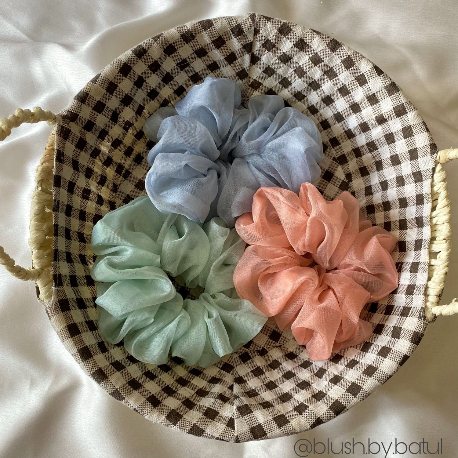 Pastel Organza Scrunchies 
