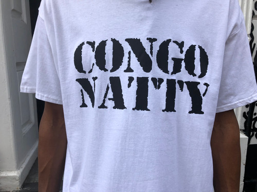 CONGO NATTY TEE black on white | JUNGLE STAR LINE CONGO NATTY TEE black on white | JUNGLE STAR LINE