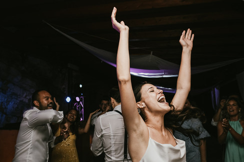 bride dancing at wedding party