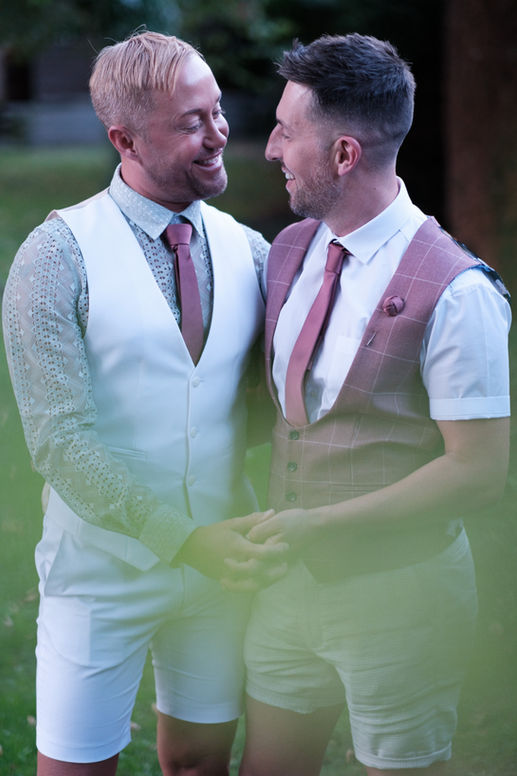 L.G.B.T.Q Wedding video couple romantic embrace
