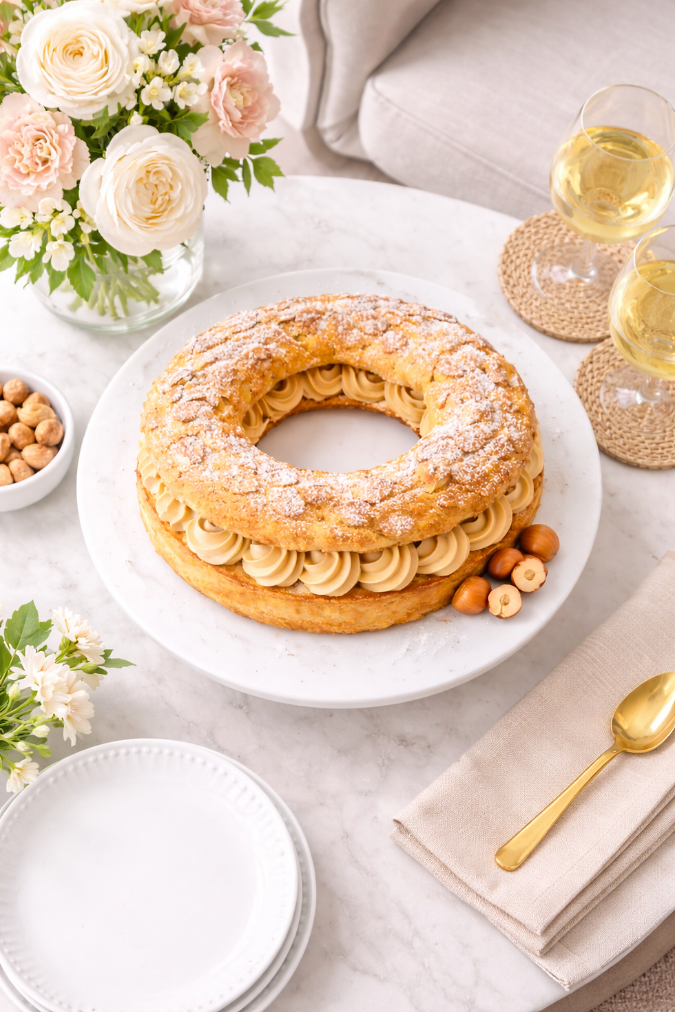 Miniature : Paris-Brest noisette artisanal 🥮 une pâtisserie gourmande à la crème pralinée 