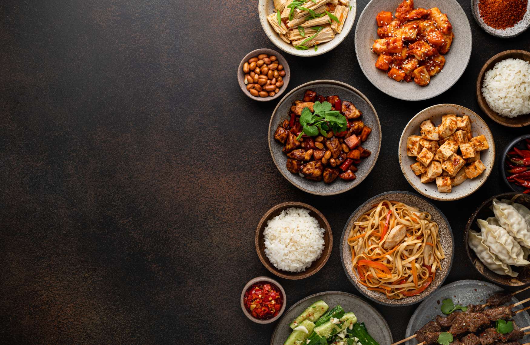 Arranged Food and Objects