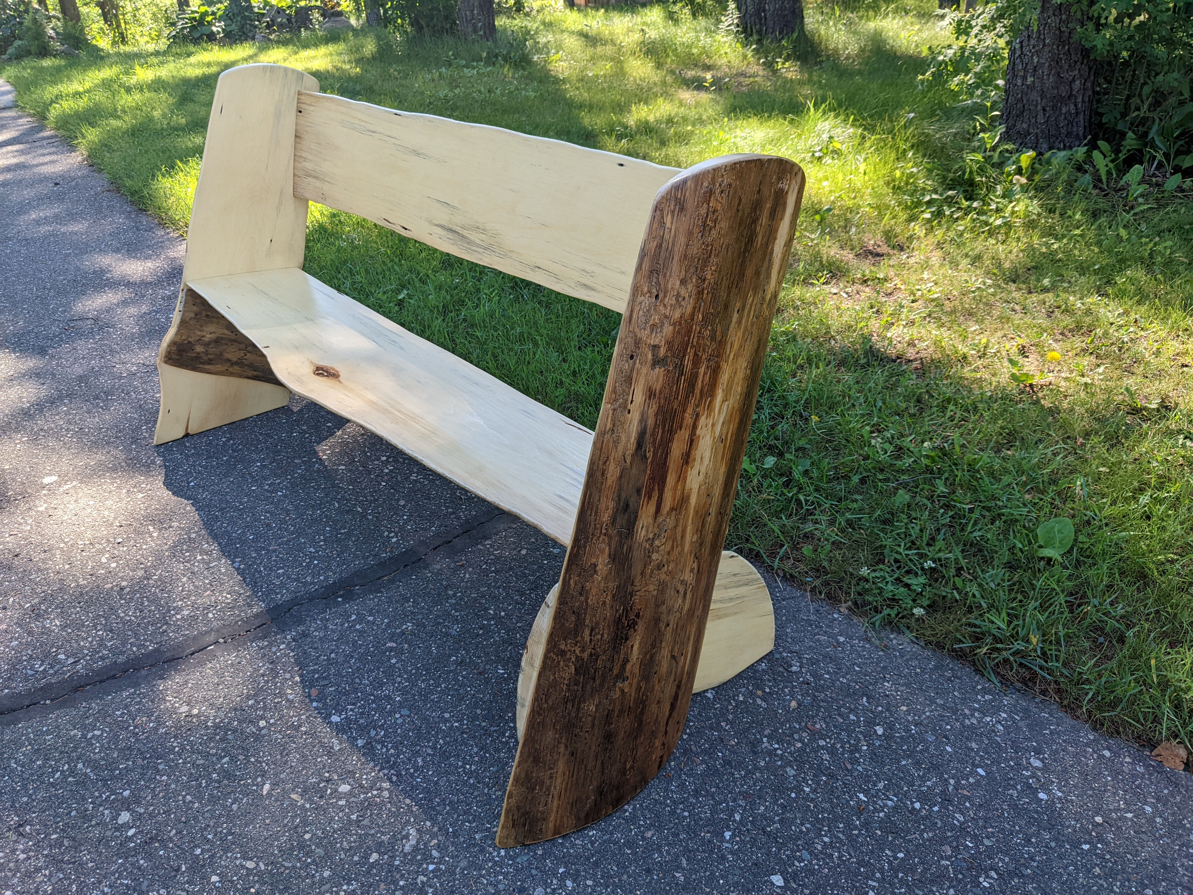 White Pine Live Edge Bench