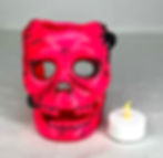 Spooky Skull Candle w/Tea Light (1 Tea Light Included)