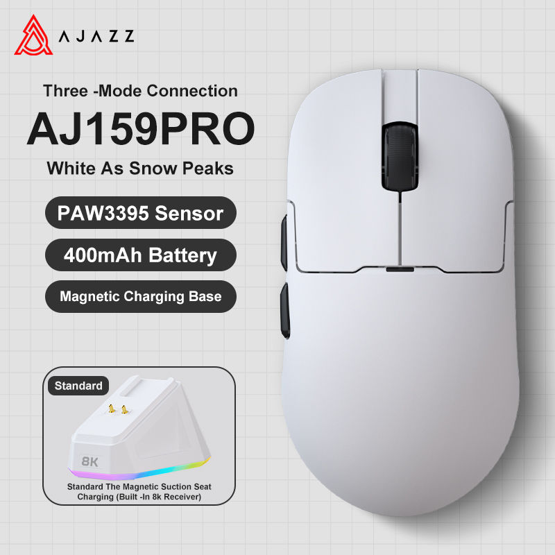 Thumbnail: AJAZZ AJ159 APEX/AJ159PRO Wireless Gamer Mouse with RGB Magnetic Charging Base L