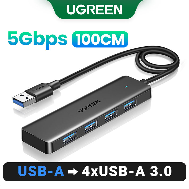 Thumbnail: UGREEN USB3.0 HUB 4 Ports USB-A Splitter Slim USB Expander for Mouse Keyboard Fl