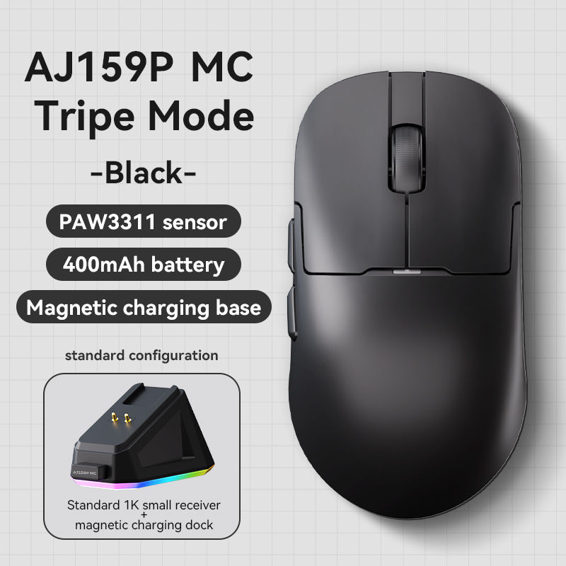 Thumbnail: AJAZZ AJ159 APEX/AJ159PRO Wireless Gamer Mouse with RGB Magnetic Charging Base L