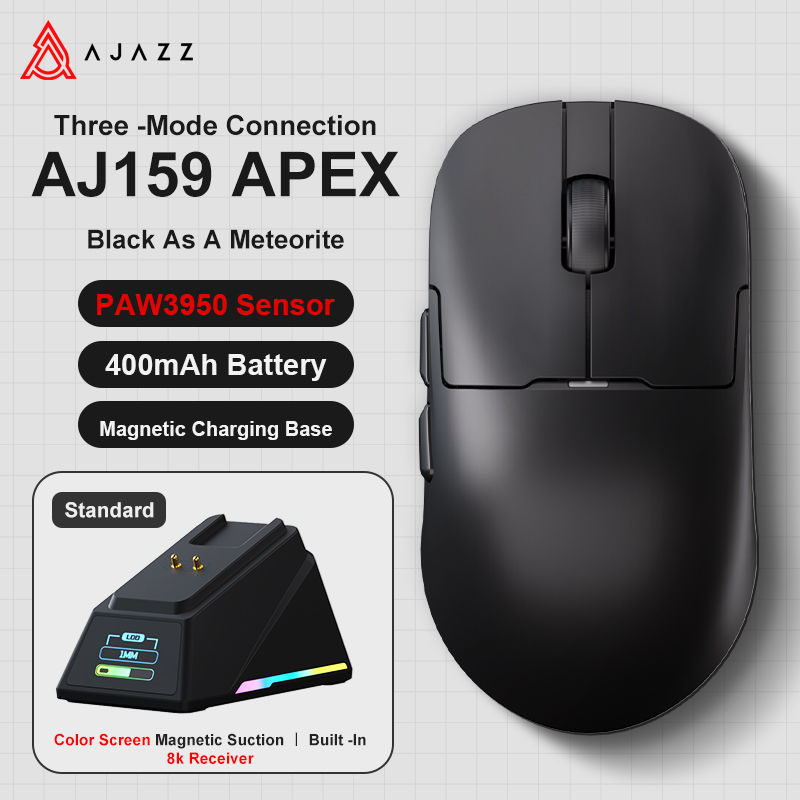 Thumbnail: AJAZZ AJ159 APEX/AJ159PRO Wireless Gamer Mouse with RGB Magnetic Charging Base L