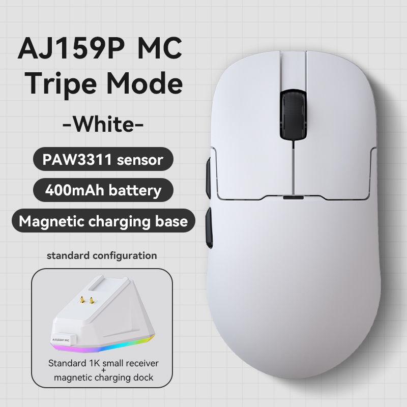 Thumbnail: AJAZZ AJ159 APEX/AJ159PRO Wireless Gamer Mouse with RGB Magnetic Charging Base L