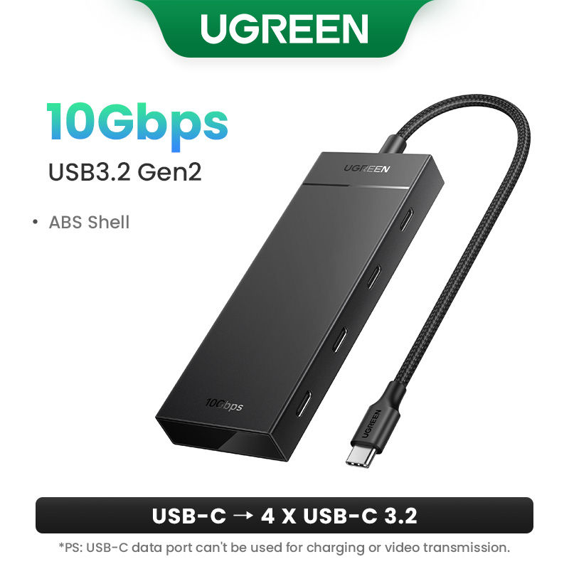Thumbnail: UGREEN USB3.0 HUB 4 Ports USB-A Splitter Slim USB Expander for Mouse Keyboard Fl