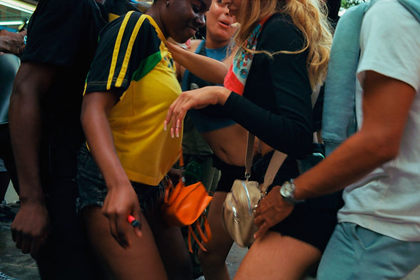 grinding, whining, dancing, Notting Hill Carnival