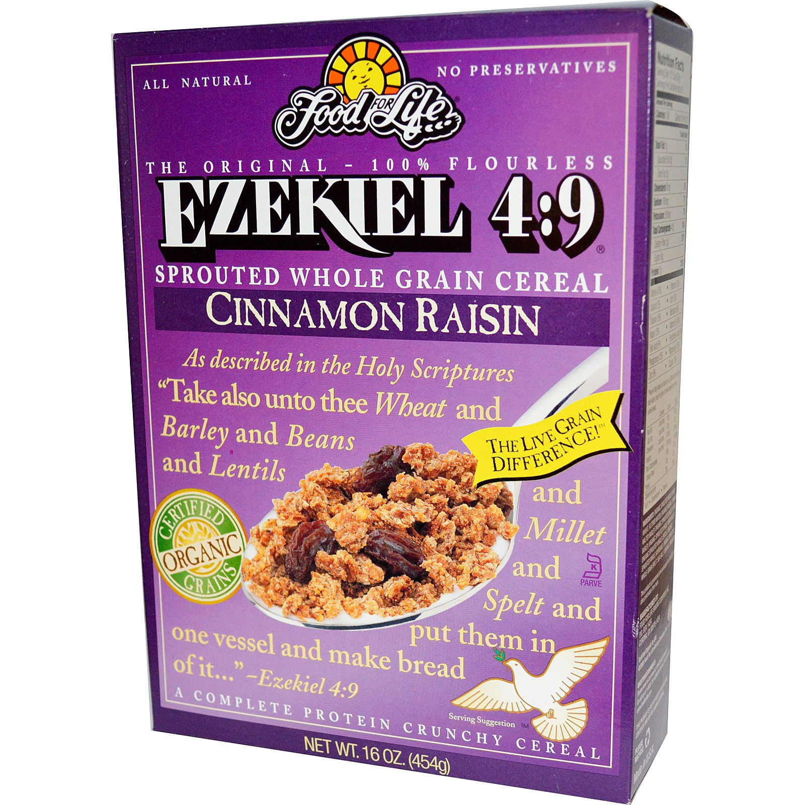 For For Life CereEzekiel 4:9 Cinnamon Raisin 16 oz