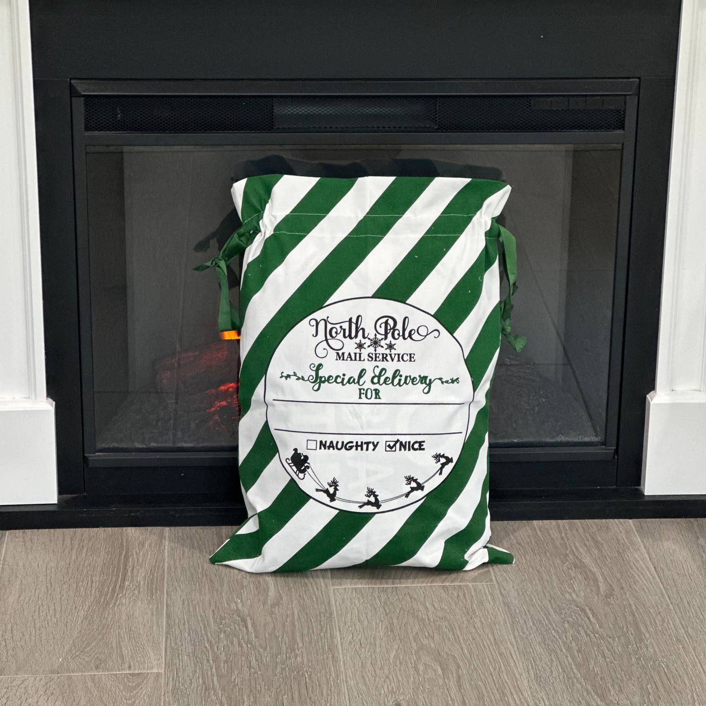 "Special Delivery" Green Santa Sack