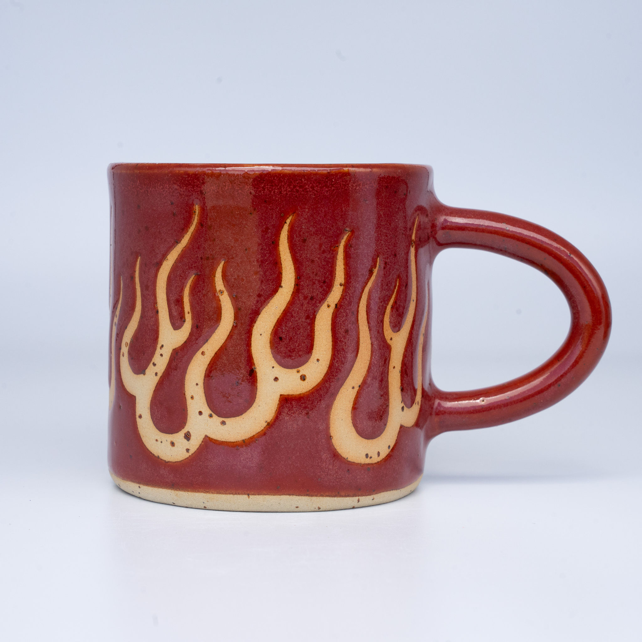 Red flame mug