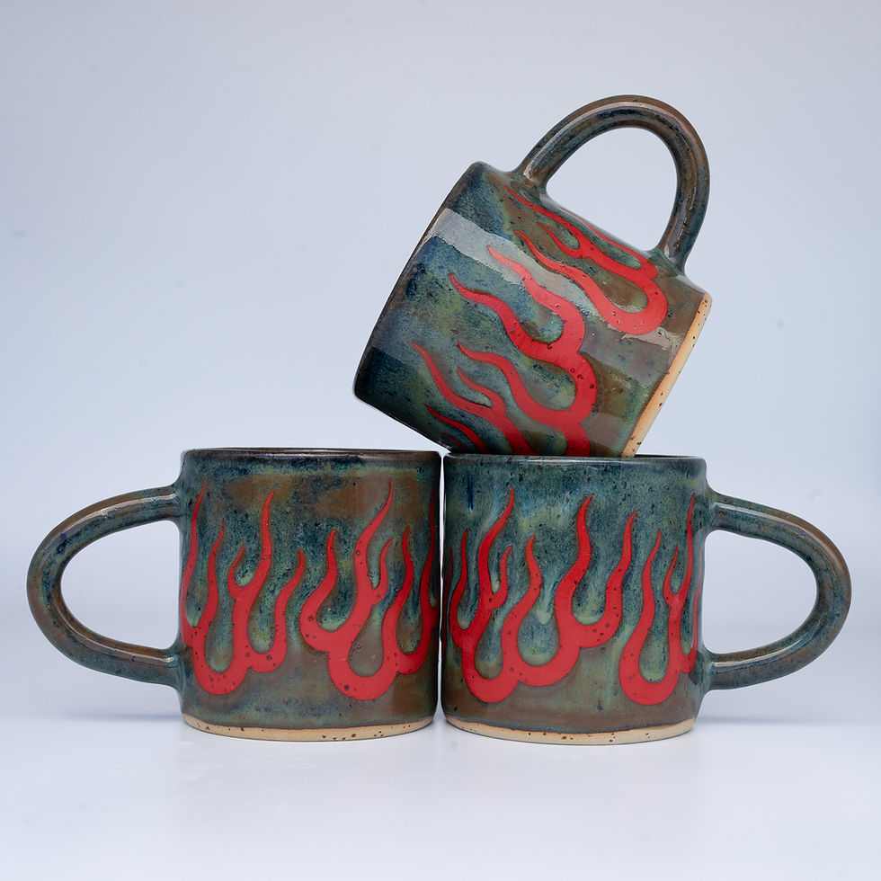 Miniature : Tasse flamme rouge et bleue 2
