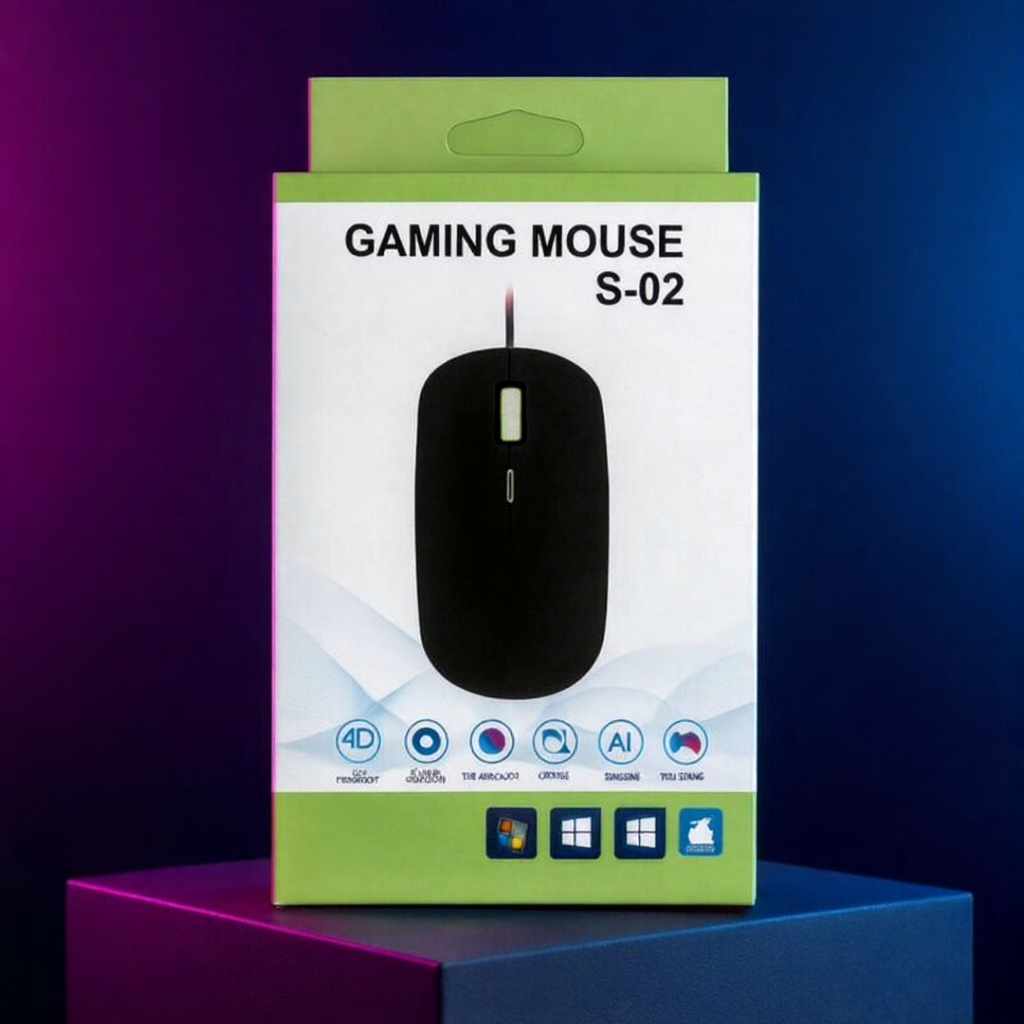 (0825) S-02 Slim Wired Mouse